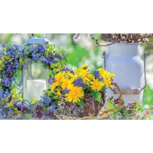 Kalendarz ścienny notatnikowy 2024 KOMPOZYCJA KWIATOWE 220mm x 490mm Lucrum (WN02)