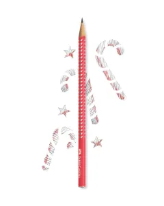 Ołówek Faber Castell Sparkle Pearly Czerwony (Candy Cane Red) (118240 FC)