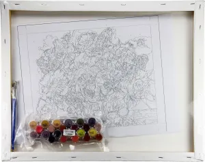 Zestaw kreatywny Malowanie po numerach 40x50cm Bukiet Flamingo Line (FSY222)