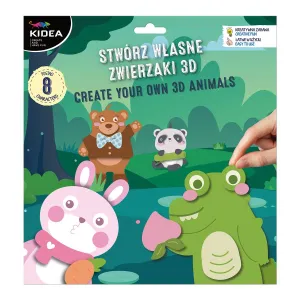 Układanka STWÓRZ WŁASNE ZWIERZAKI 3D Kidea (SWZ8KA)