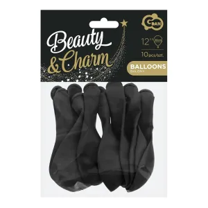 Balon gumowy 10 sztuk czarny 30mm 12cal Godan (CB-1PCR)