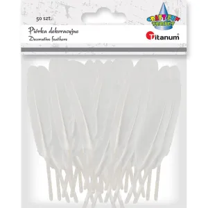 Piórka Craft-Fun Series białe 50 szt Titanum (lotki)