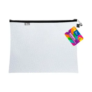 Teczka plastikowa na suwak biała A4  z suwakiem 5903242105104 A4 biały Tetis (BT605-B)