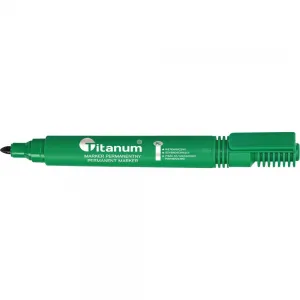 Marker permanentny Titanum, zielony 2,0mm okrągła końcówka (PY1026-02)