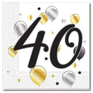 Serwetki Godan balloons 40 - biały 330mm x 330mm (88867)