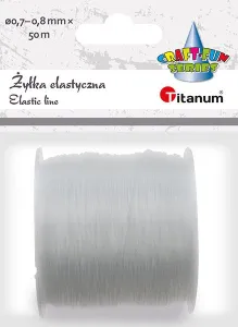 Żyłka ozdobna Craft-Fun Series Żyła elastyczna  0,7-0,8mm/50m przezroczysta Titanum