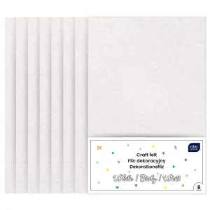 Filc kolor: biały 8 ark. [mm:] 210x297 Interdruk (IFILDEKBIA)