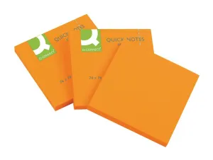 Notes samoprzylepny (karteczki) pomarańczowa 80k [mm:] 76x76 Q-Connect (KF10517)