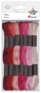 Mulina Craft-Fun Series tonacja czerwona 8 kol. Titanum (21DT0514-6)