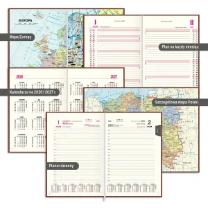 Kalendarz książkowy (terminarz) A4 Press (DZIENNY)