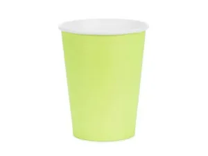 Kubek jednorazowy jasny zielony papier 250ml Partydeco (KPP90-102-EU1)