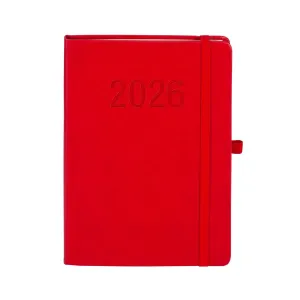 Kalendarz książkowy (terminarz) 2026 MEMOFIX  TDW A5 Antra (CZERWONY)