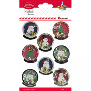 Naklejki świąteczne Titanum Craft-Fun Series kule cekinowe (57781)