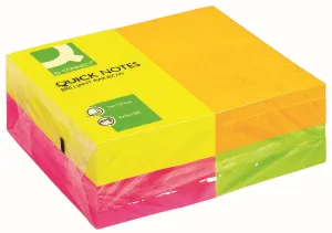 Notes samoprzylepny Q-Connect neon mix neonowy 1200k 127mm x 76mm (KF01350)