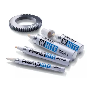 Marker olejowy wkład biały okrągła końcówka Pentel