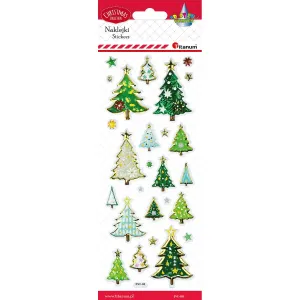 Naklejki świąteczne Titanum Craft-Fun Series choinki (EVC-08)