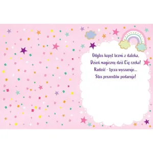 Kartka składana B6 Jednorożec B6 Henry (5905701485246)