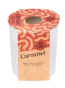 Świeczka ozdobna Powąchaj mnie Carmel biała 130ml Pavoncella (5905711530905)