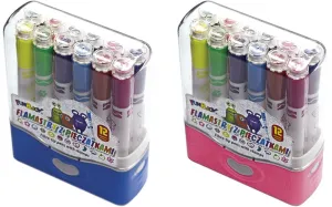 Flamaster okrągłe  z pieczątkami 12 kol. Fun&Joy (FJGCP20501-12)