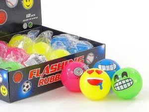 Piłeczka z buźką, śred.5cm, świecąca Adar (567894)