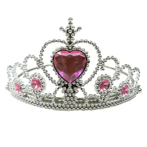 Korona Tiara z kryształkami - różowa Arpex (SR2721ROZ)
