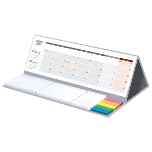 Kalendarz biurkowy MAXI biurkowy z notesem 309mm x 99mm Wydawnictwo Wokół Nas (KB 062 B  SZARY)