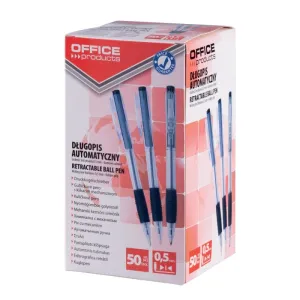Długopis standardowy automatyczny wkład czarny 0,5mm Office Products (17015611-05)