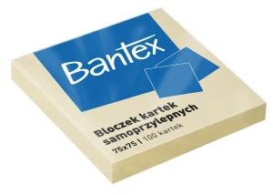 Notes samoprzylepny Bantex żółty 100k 75mm x 75mm (400086384)
