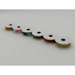 Wstążka One Dollar świąteczna mix mix 25mm (366817)