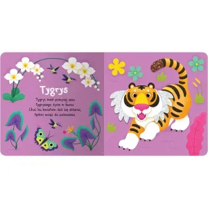 Książka dla dzieci Pogłaszcz zwierzęta. W dżungli. Aksjomat