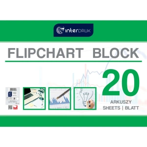 Blok do tablic flipchart Interdruk A1 20k. 80g czysty 1000mm x 640mm (FLI20)