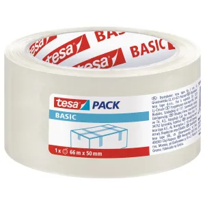 Taśma pakowa Basic 50x66 [mm x m] przezroczysta Tesa (58570-00000-00)