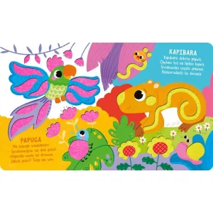 Książka dla dzieci Zwierzęta w dżungli. Książeczka z miękkim filcem