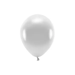 Balon gumowy Metalizowane Eco Balloons srebrny 260mm Partydeco (ECO26M-018)
