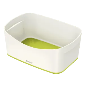 Pudło archiwizacyjne Leitz my box pojemnik bez przykrywki - biało-zielony 246mm x 98mm x 160mm (52571064)