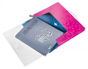Teczka plastikowa na gumkę Leitz WOW A4 kolor: różowy (46290023)