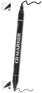 Marker do cd dwustronny wkład czarny B/Mmm Cresco (212100)