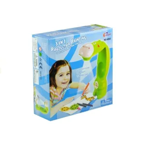 Zestaw kreatywny dla dzieci Rzutnik Projektor Żyrafa + Zeszyt + Pisaki Wodne Lean (715)