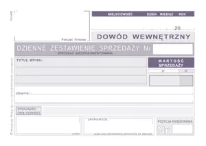 Druk offsetowy A6 DZIENNE ZEST SPRZED NIEUD. K15 50k. Michalczyk i Prokop (K-15)