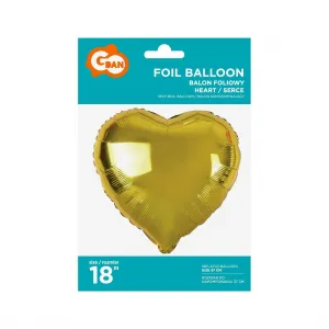 Balon foliowy Godan serce złote 18 18cal (FG-S36ZL)