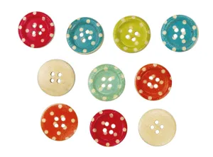 Guziki Craft-Fun Series drewniane okrągłe 20mm mix 12 szt Titanum