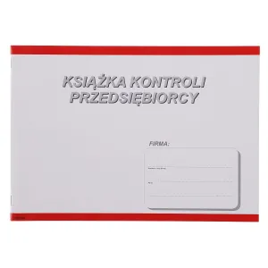 Druk offsetowy A4 książka kontroli przedsiębiorcy A4 20k. Stolgraf (P58)