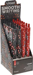 Długopis olejowy FLOWER F7 KWIATKI wkład niebieski 0,5mm Vinson