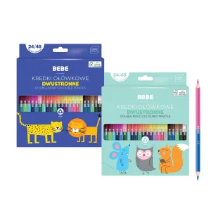 Kredki ołówkowe BB KIDS dwustronne 24/48 5902277327109 48 kol. Bebe (FSC100%)