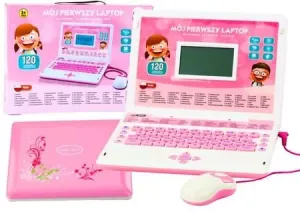 Zabawka edukacyjna Laptop interaktywny 60 funkcji różowy Lean (20106)