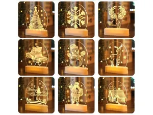 Lampki świąteczne Led 3d z podstawką 17cm One Dollar (356238)