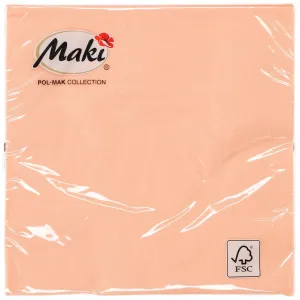 Serwetki Pol-mak - łososiowy 330mm x 330mm (15)