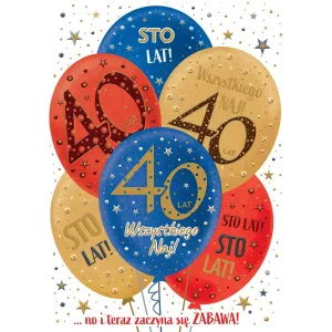 Kartka składana Karnet A5  40 balony A5 Henry (5905701484089)