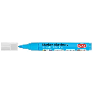 Marker specjalistyczny akrylowy-niebierski jasny wkład niebieski jasny 2,5mm okrągła końcówka Toma (TO-402)