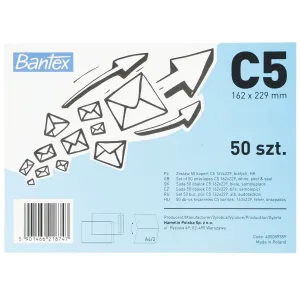 Koperta C5 HK biała Bantex (400089389) 50 sztuk
